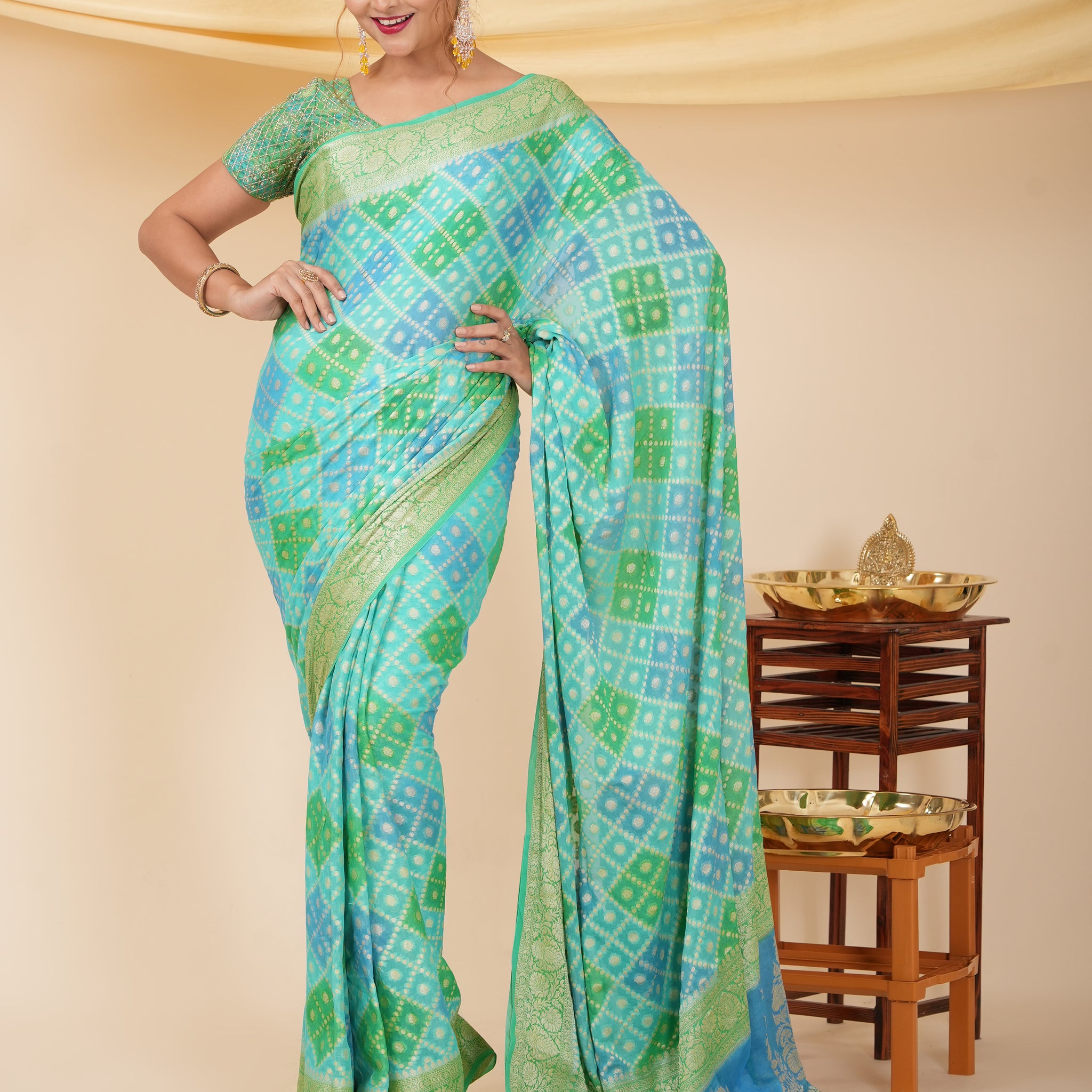 Pure Silk Wedding Wear Banarasi Saree - Green