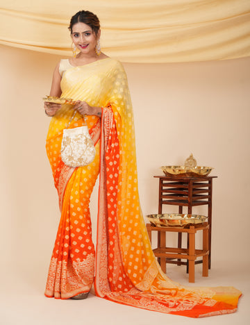 Pure Silk Wedding Wear Banarasi Saree - Yellow